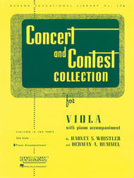 CONCERT AND CONTEST VIOLA-VIOLA PT cover